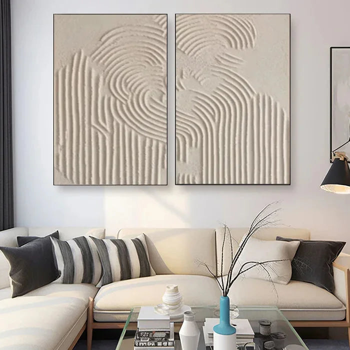 Multicolor Textured Symphony Diptych Set Of 2 - Artwallpainting