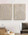 Multicolor Textured Symphony Diptych Set Of 2 - Artwallpainting