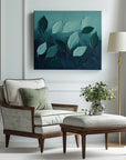Multicolor Textured - Textured Leaf Wall Art | 3D Botanical Abstract Oil Painting For Modern Interiors - Artwallpainting
