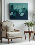 Multicolor Textured - Textured Leaf Wall Art | 3D Botanical Abstract Oil Painting For Modern Interiors - Artwallpainting
