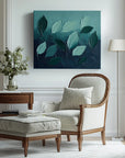 Multicolor Textured - Textured Leaf Wall Art | 3D Botanical Abstract Oil Painting For Modern Interiors - Artwallpainting