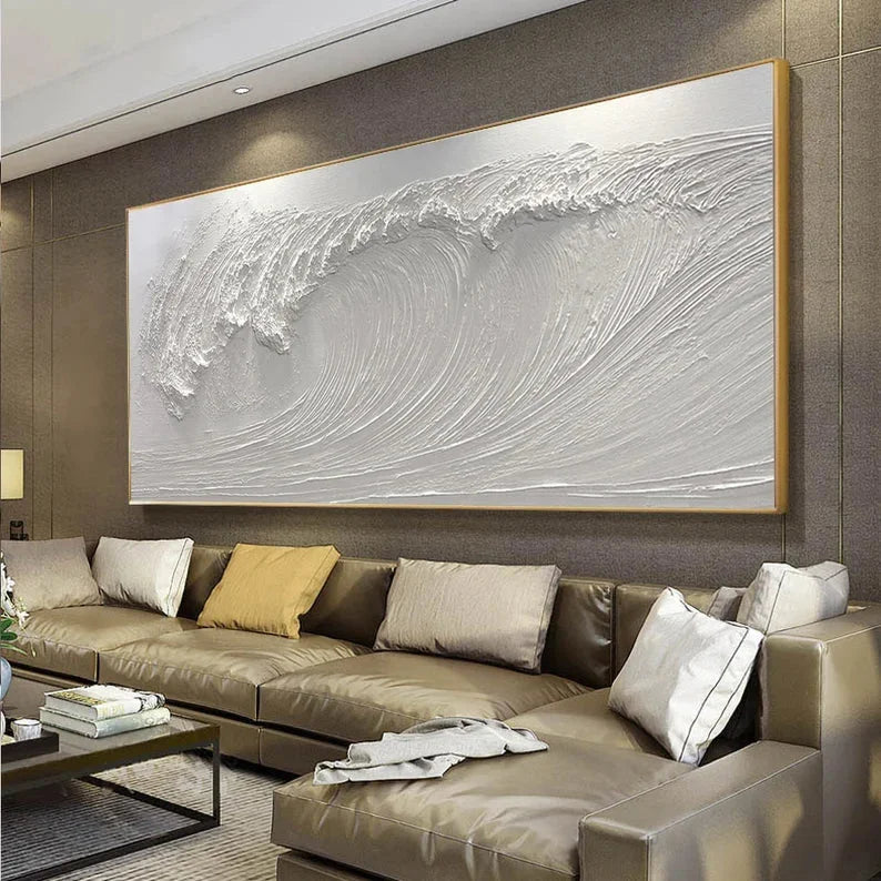 Multicolor Textured Wave Abstract Wall Art For Modern Decor - Artwallpainting
