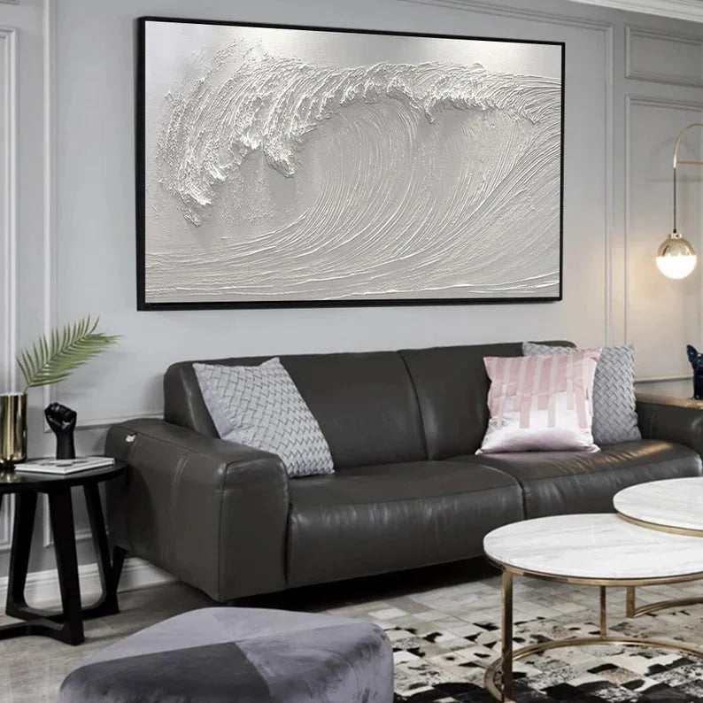 Multicolor Textured Wave Abstract Wall Art For Modern Decor - Artwallpainting