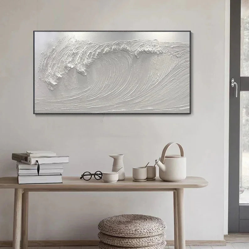 Multicolor Textured Wave Abstract Wall Art For Modern Decor - Artwallpainting