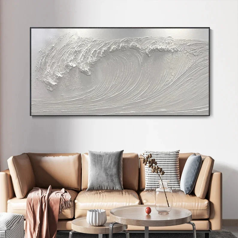 Multicolor Textured Wave Abstract Wall Art For Modern Decor - Artwallpainting