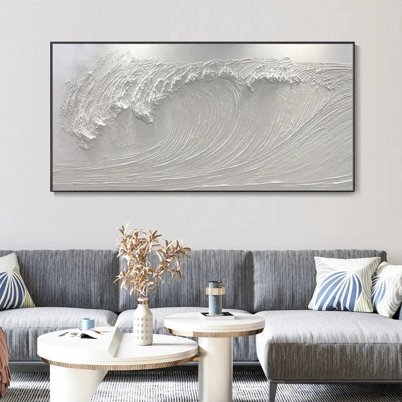 Multicolor Textured Wave Abstract Wall Art For Modern Decor - Artwallpainting