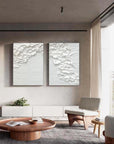 Multicolor Textured Waves Canvas Painting For Home Decoration Set Of 2 - Artwallpainting