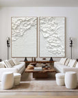 Multicolor Textured Waves Canvas Painting For Home Decoration Set Of 2 - Artwallpainting