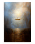 Multicolor The Eternal Drift-Modern Abstract Sea Boat Texture Wall Art - Artwallpainting
