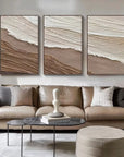 Multicolor Tidal Harmony Wall Art Set Of 3 - Artwallpainting