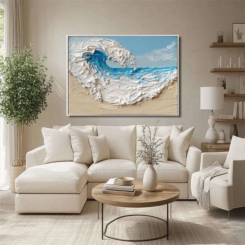 Multicolor Tidal Symphony Canvas Art - Artwallpainting