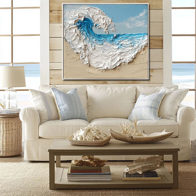 Multicolor Tidal Symphony Canvas Art - Artwallpainting