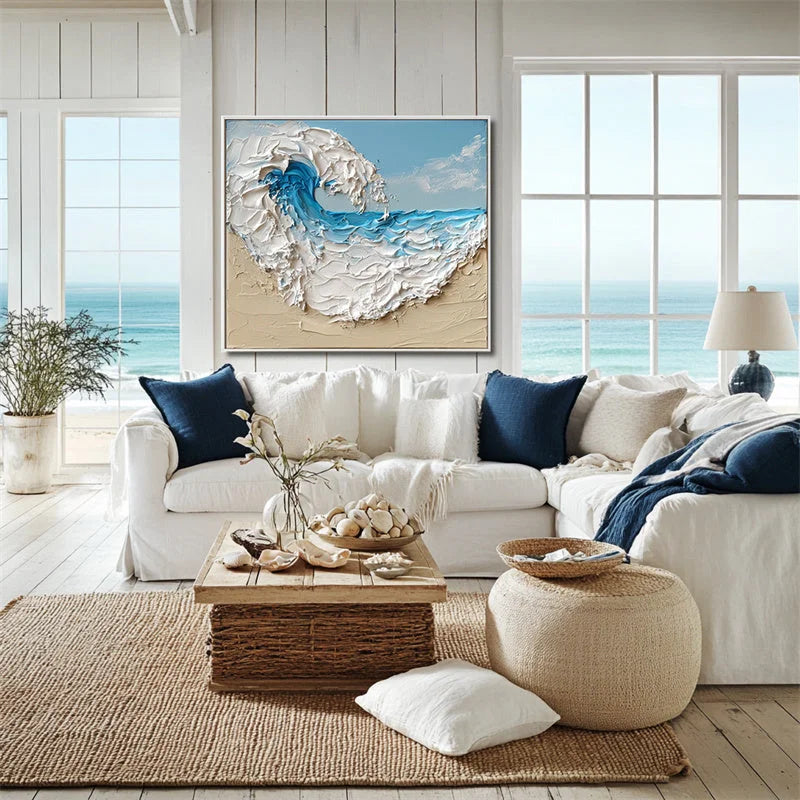 Multicolor Tidal Symphony Canvas Art - Artwallpainting