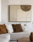 Multicolor Timeless Balance-Minimalist Texture Semi-Circle Geometric Wall Art - Artwallpainting