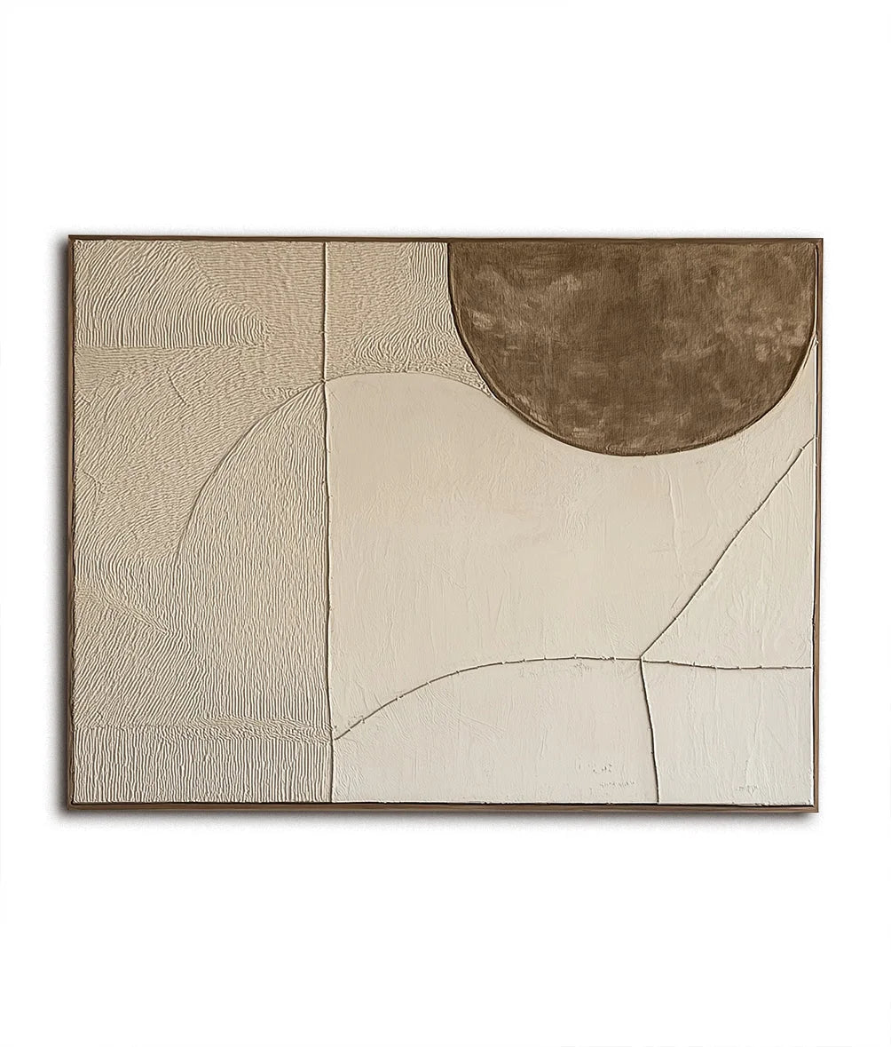 Multicolor Timeless Balance-Minimalist Texture Semi-Circle Geometric Wall Art - Artwallpainting