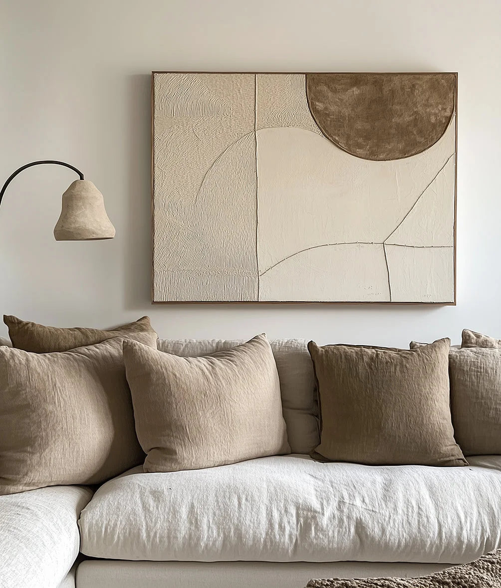 Multicolor Timeless Balance-Minimalist Texture Semi-Circle Geometric Wall Art - Artwallpainting