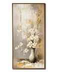 Multicolor Timeless Bloom - Vertical Floral Oil Painting For Modern Decor - Artwallpainting