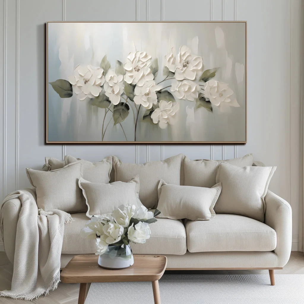 Multicolor Timeless Petals - Textured Floral Canvas - Artwallpainting