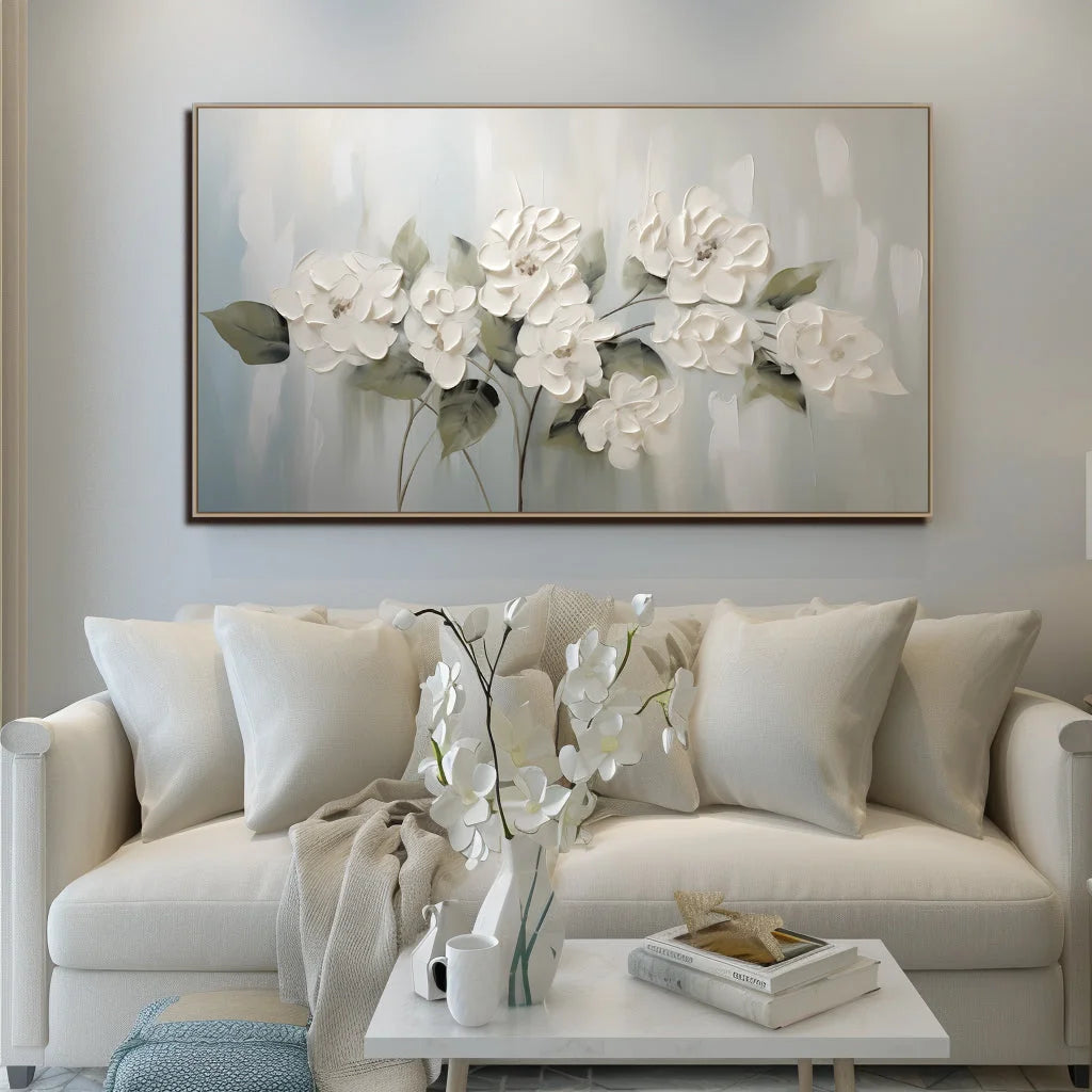 Multicolor Timeless Petals - Textured Floral Canvas - Artwallpainting