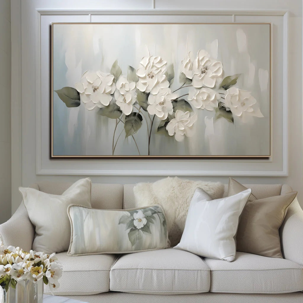 Multicolor Timeless Petals - Textured Floral Canvas - Artwallpainting