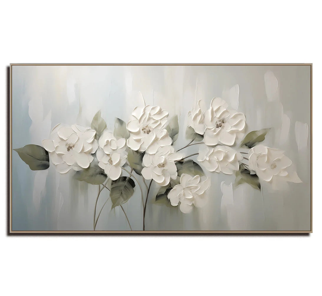 Multicolor Timeless Petals - Textured Floral Canvas - Artwallpainting
