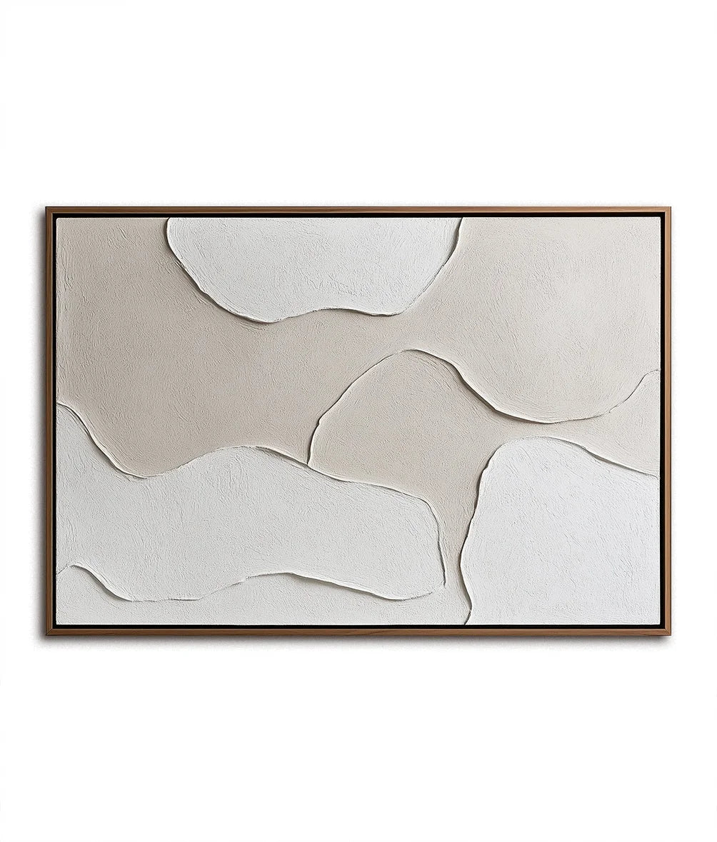Multicolor Tranquil Layers-Minimalist Light Hand Drawn Organic Soft Block Wall Art - Artwallpainting