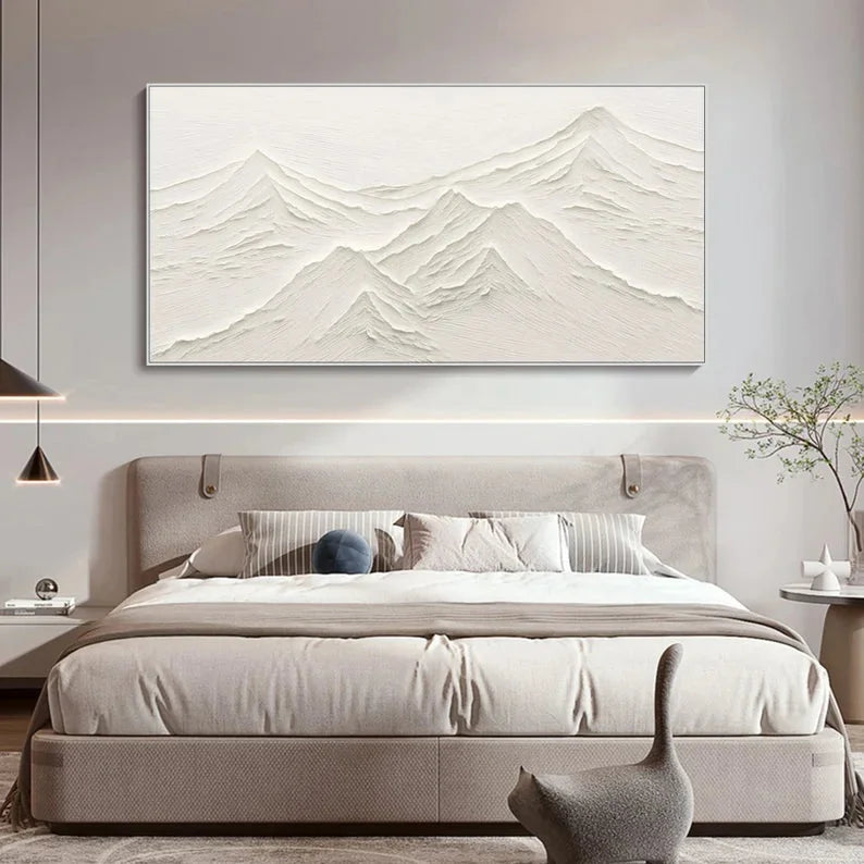 Multicolor Tranquil Peaks Textured Art - Artwallpainting