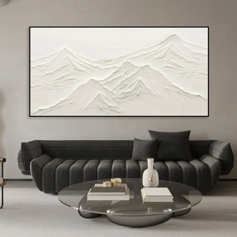 Multicolor Tranquil Peaks Textured Art - Artwallpainting