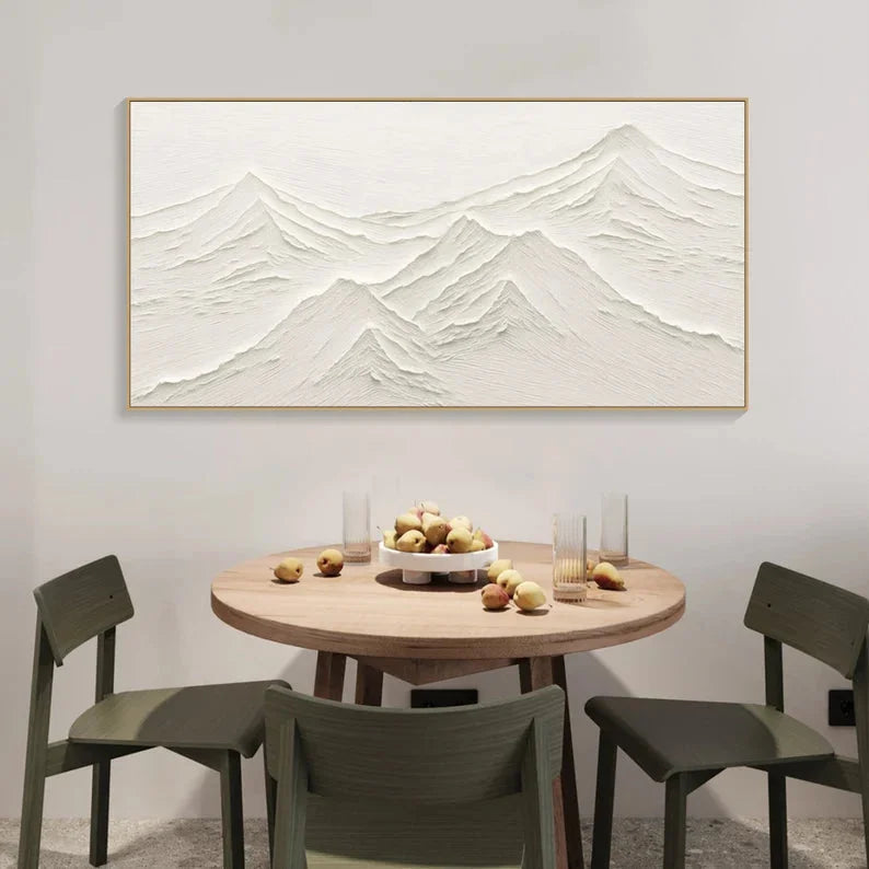 Multicolor Tranquil Peaks Textured Art - Artwallpainting