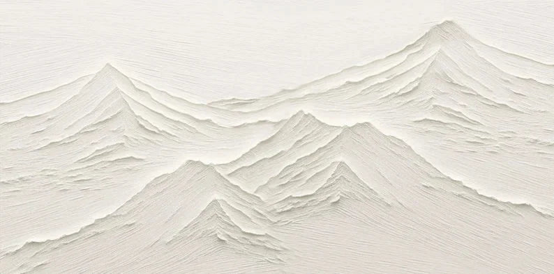 Multicolor Tranquil Peaks Textured Art - Artwallpainting