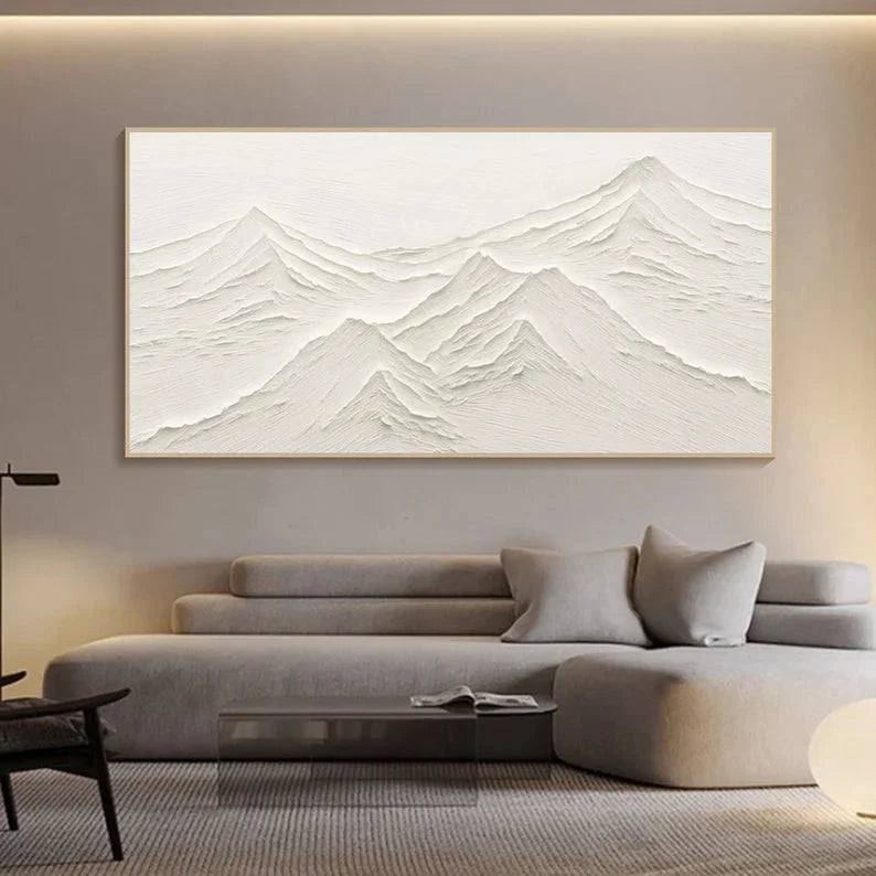 Multicolor Tranquil Peaks Textured Art - Artwallpainting