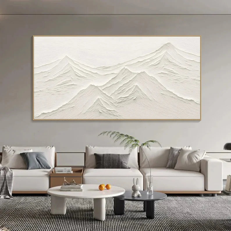 Multicolor Tranquil Peaks Textured Art - Artwallpainting