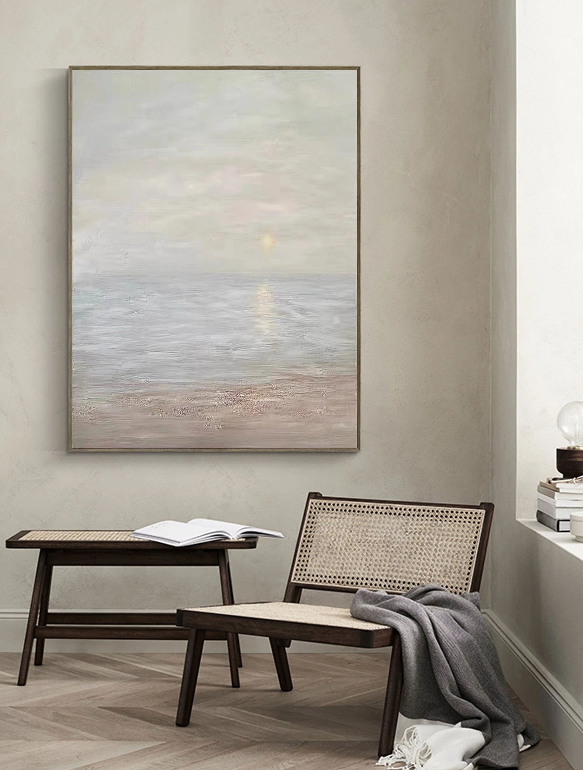 Multicolor Tranquil Seascape Canvas Art - Artwallpainting