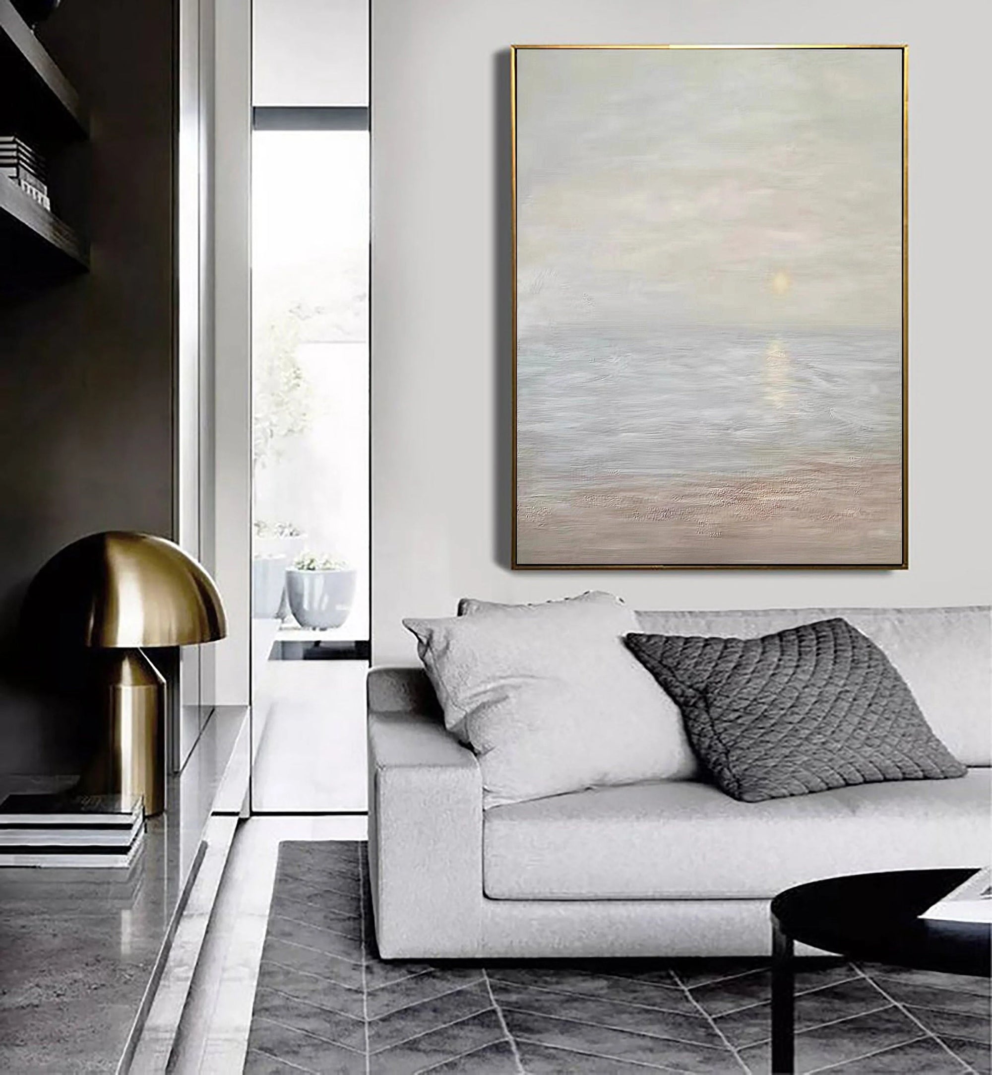 Multicolor Tranquil Seascape Canvas Art - Artwallpainting