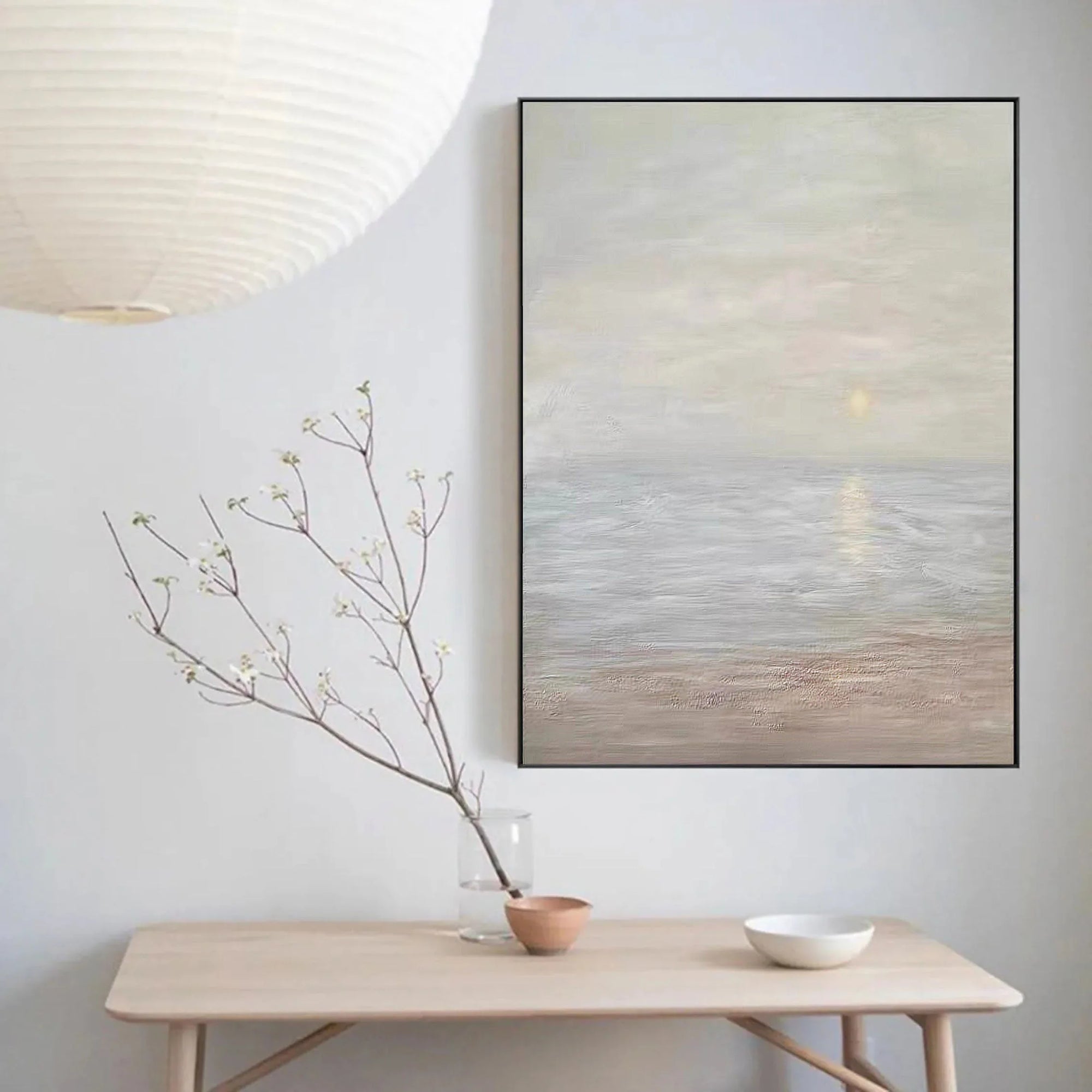 Multicolor Tranquil Seascape Canvas Art - Artwallpainting
