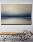 Multicolor Tranquil Seascape-Hand-Painted Minimalist Abstract Horizon Oil Painting Wall Art - Artwallpainting