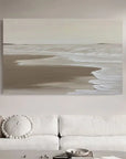 Multicolor Tranquil Shoreline Minimalist Oil Painting - Artwallpainting