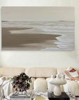 Multicolor Tranquil Shoreline Minimalist Oil Painting - Artwallpainting