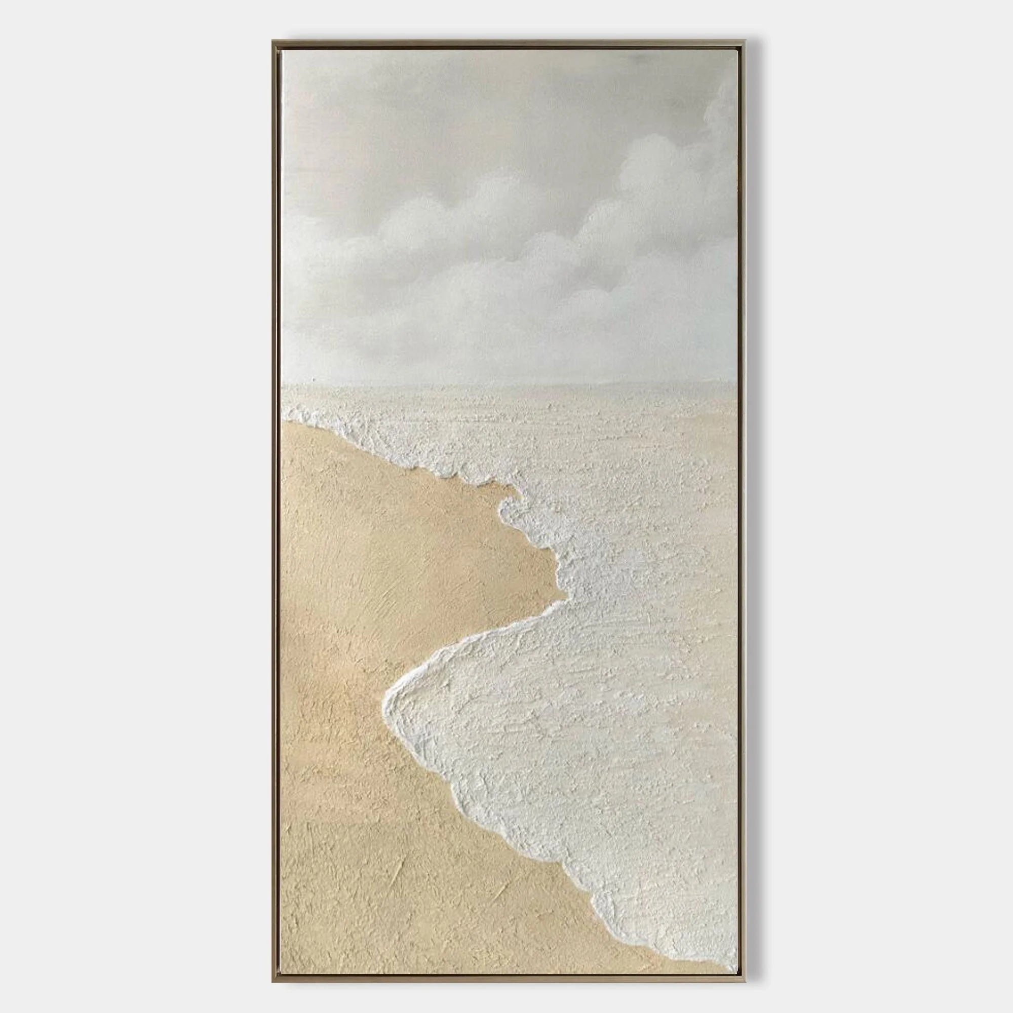 Multicolor Tranquil Shoreline Textured Coastal Canvas - Artwallpainting