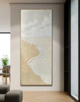 Multicolor Tranquil Shoreline Textured Coastal Canvas - Artwallpainting