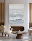 Multicolor Tranquil Tides Textured Ocean-Inspired Wall Art - Artwallpainting