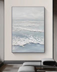Multicolor Tranquil Tides Textured Ocean-Inspired Wall Art - Artwallpainting