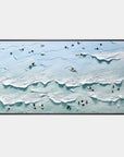 Multicolor Tranquil Waves Textured Seaside View - Artwallpainting