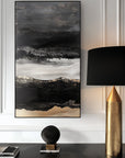 Multicolor Twilight Ridge - Vertical Abstract Oil Painting For Modern Interiors - Artwallpainting