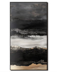Multicolor Twilight Ridge - Vertical Abstract Oil Painting For Modern Interiors - Artwallpainting