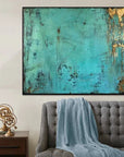 Multicolor Twilight Sky-Modern Minimalist Wall Art Featuring A Blue And Gold Texture - Artwallpainting