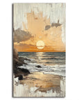 Multicolor Twilight Tide - Textured Sunset Coastal Wall Art - Artwallpainting