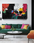 Multicolor Urban Abstract Symphony-Abstract Color Block Turbulent Wall Art - Artwallpainting