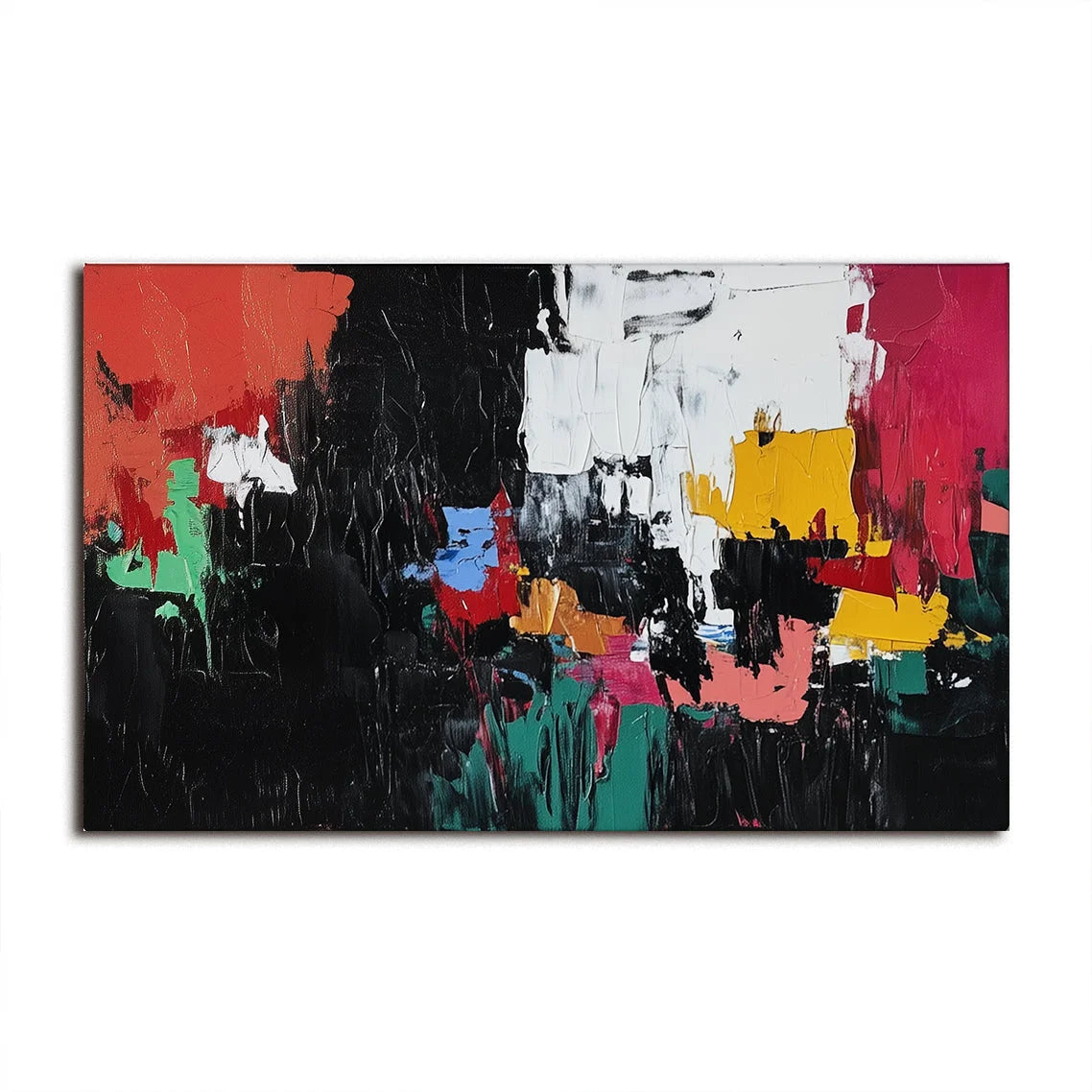 Multicolor Urban Abstract Symphony-Abstract Color Block Turbulent Wall Art - Artwallpainting