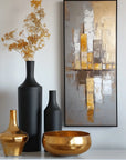 Multicolor Urban Resonance - Vertical Geometric Abstract Oil Painting - Artwallpainting